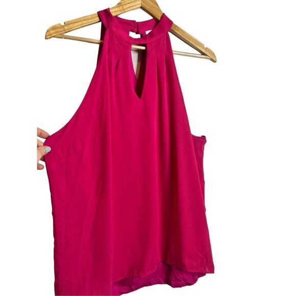 bar III Keyhole Cold Shoulder Blouse pink NWT size L - Picture 4 of 7